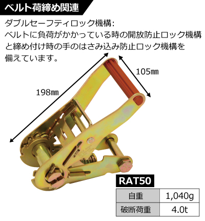 50mm用スチール製ラチェット