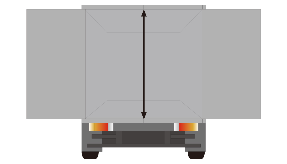トラックの荷台の『内寸』のお測り下さい。