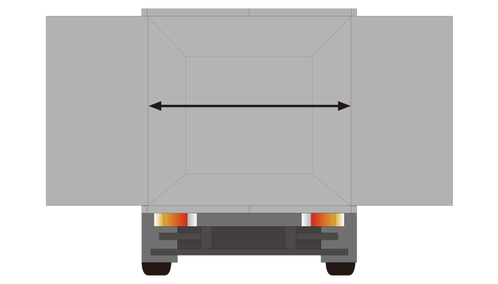 トラックの荷台の『内寸』のお測り下さい。